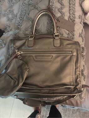 Metallic Bronze MZ Wallace Uni-sex Bag by MZ Wallace